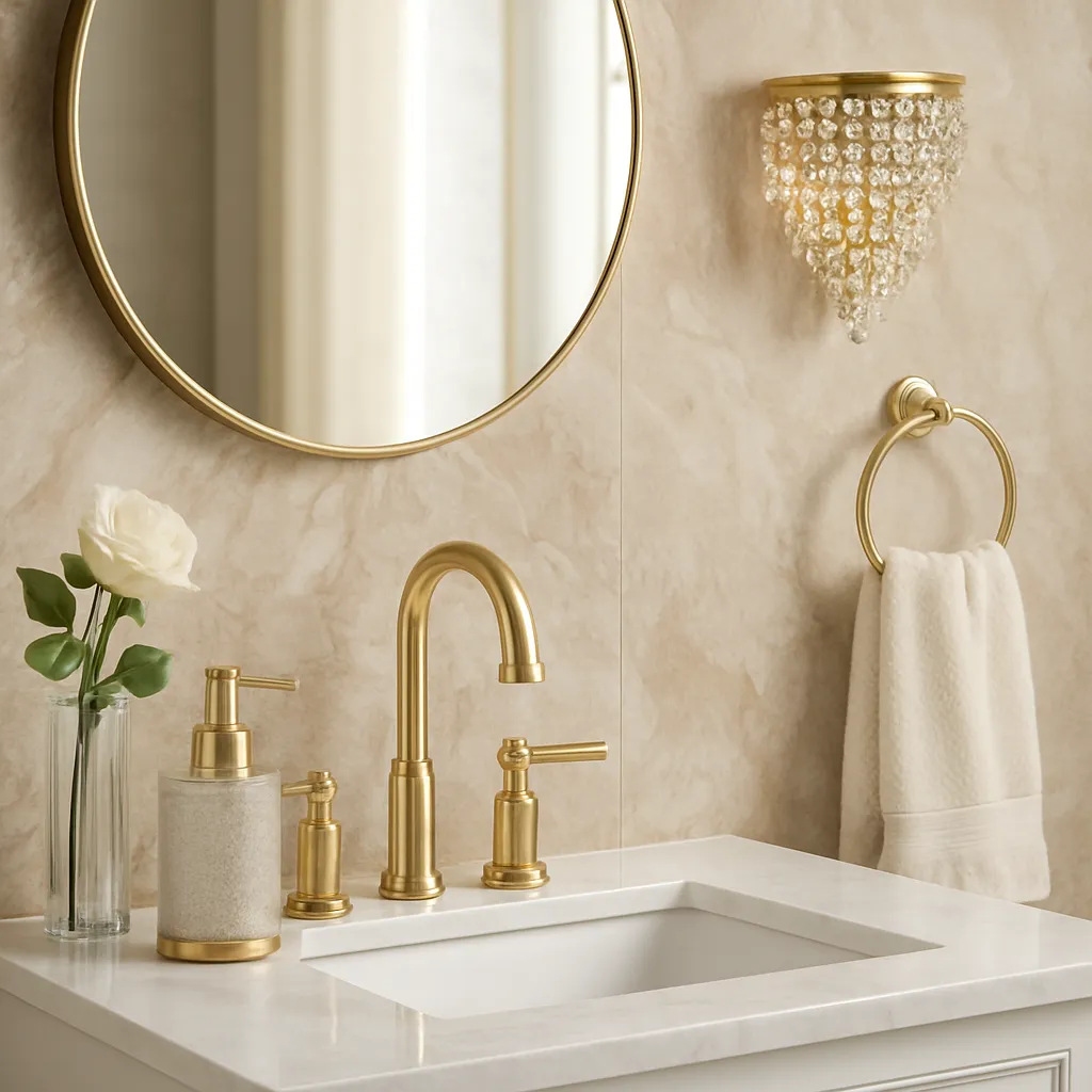 Jakie baterie wybrać do łazienki w stylu glamour